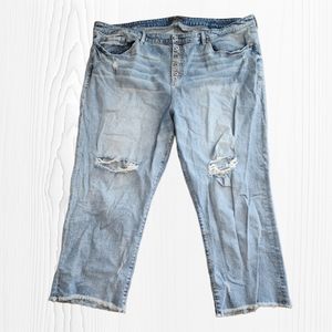 Torrid Button Fly‎ Cropped Raw Hem Jeans